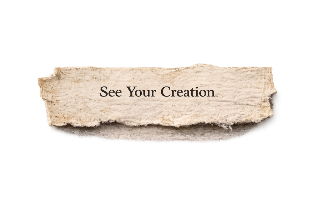 See Your Creation