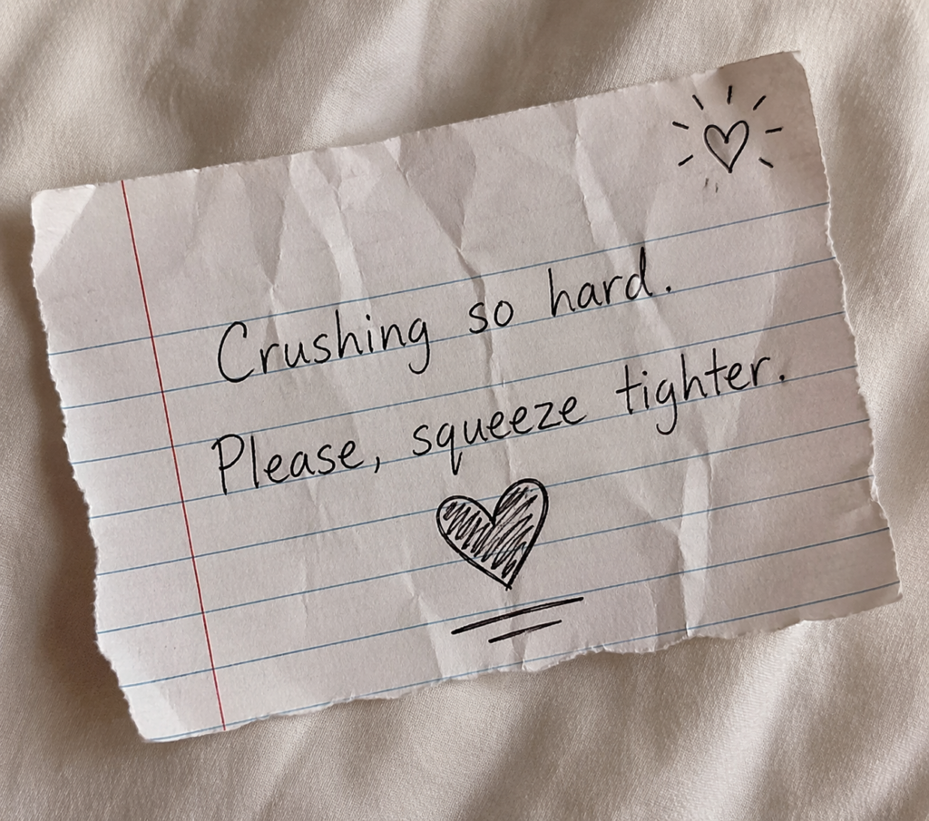 Crushing so hard. Please, squeeze tighter - romantic short story